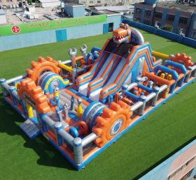 GF3-818 Playground Inflável Tema Rusty Rivets