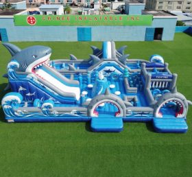 GF3-820 Parque Infantil Inflável Tema Tubarão