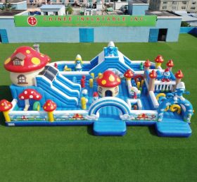GF3-830 Parque Infantil Inflável com Tema dos Smurfs