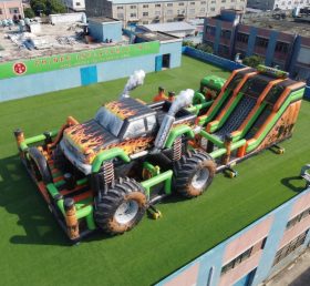 GF3-841 Parque Inflável com Tema de Caminhões Monstro
