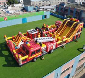 GF3-849 Parque Inflável com Tema de Caminhão de Bombeiros