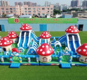 GF3-887 Parque Inflável Temático dos Smurfs