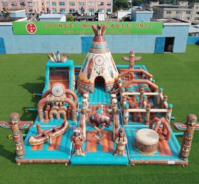 GF3-937 Playground Inflável com Tema Indígena Americano