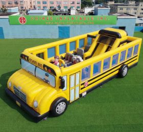 GF3-943 Parque Infantil Inflável com Tema de Ônibus