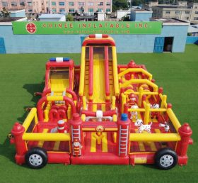 GF3-952 Playground Inflável com Tema de Caminhão de Bombeiros