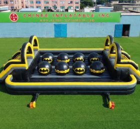 T11-4751 Curso de Obstáculos Inflável com Tema Batman Big Balls Duplo Wipeout