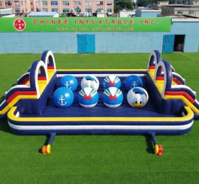 T11-4751D Tema Donald Duck Curso de Obstáculos Inflável Duplo Big Balls Wipeout