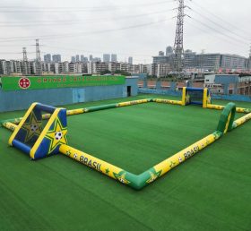 T11-926BBR Campo de Futebol Inflável Grande com Tema do Brasil