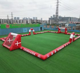 T11-926BDK Campo de Futebol Inflável Grande com Tema da Dinamarca