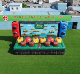 T11-7305 Desafio Interativo Inflável Estilo Super Mario de Batalha Humana Whack-a-Mole