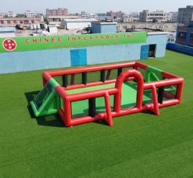 T11-7322 Arena de Futebol Inflável com Entrada Arqueada e Malha Perimetral