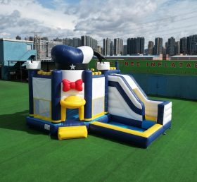T2-8790 Castelo Inflável do Pato Donald com Escorregador e Piscina