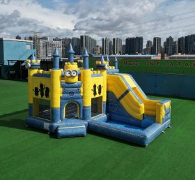 T2-8808 Castelo Insuflável Temático dos Minions com Escorrega e Piscina