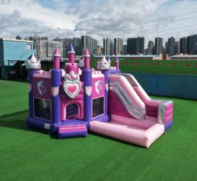T2-8815 Castelo Hinchável com Tema Nella Knight com Escorrega e Piscina