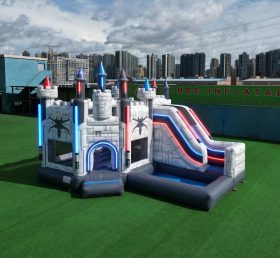 T2-8838 Castelo Inflável Temático de Star Wars com Escorrega e Piscina
