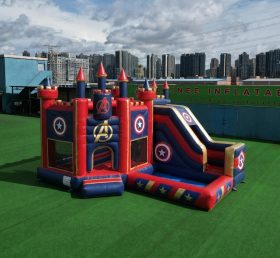 T2-8843 Castelo Insuflável dos Vingadores com Escorrega e Piscina
