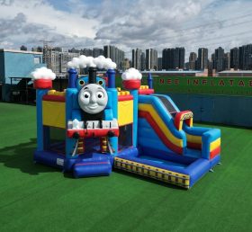T2-8849 Castelo Inflável Thomas & Friends com Escorregador e Piscina
