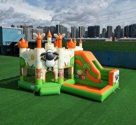T2-8851 Castelo Insuflável Tema Timmy Time com Escorrega e Piscina