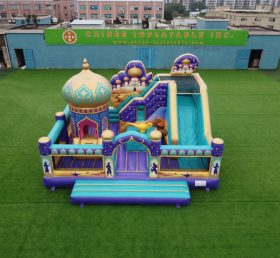T2-8858 Castelo Insuflável com Escorrega Tema Aladino