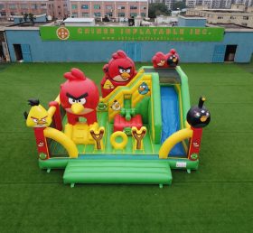 T2-8859 Castelo Insuflável com Escorrega Tema Angry Birds