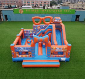 T2-8866 Castelo Insuflável com Escorrega Tema Blippi Wonders