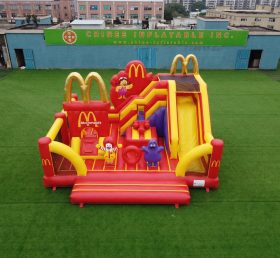 T2-8886 Castelo Insuflável com Escorrega Tema McDonald
