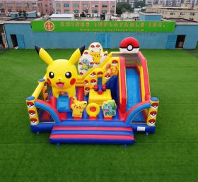 T2-8899 Castelo Insuflável com Escorrega Tema Pokémon