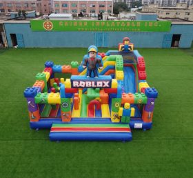 T2-8904 Castelo Inflável Temático do Roblox com Escorregador