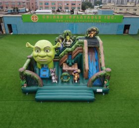 T2-8909 Castelo Insuflável com Escorrega Tema Shrek