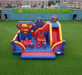 T2-8917 Castelo Insuflável com Escorrega Tema Superman