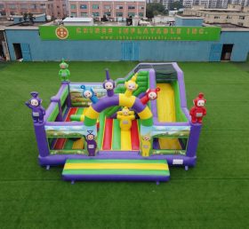 T2-8919 Castelo Inflável dos Teletubbies com Escorregador