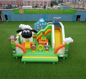 T2-8928 Castelo Insuflável Tema Timmy Time com Escorrega