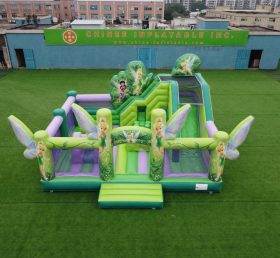 T2-8929 Castelo Inflável com Escorregador Tema Sininho