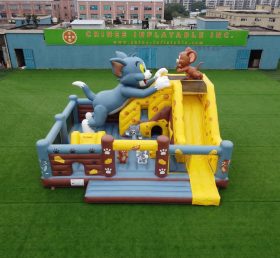 T2-8931 Castelo Insuflável com Escorrega Tema Tom e Jerry