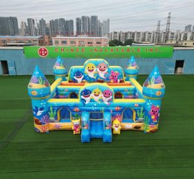 T5-3142 Castelo Inflável Tema Baby Shark