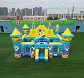 T5-3143 Castelo Inflável Tema Baby Shark