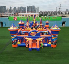 T5-3149 Castelo Inflável com Tema Blaze Monster