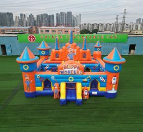 T5-3152 Castelo Inflável Tema Blippi Wonders