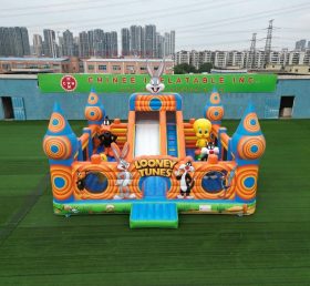 T5-3177 Castelo Inflável Tema Looney Tunes