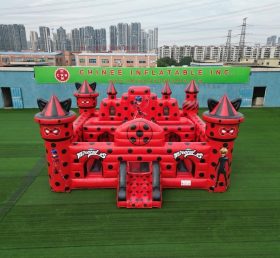 T5-3181 Castelo Inflável Tema Miraculous Ladybug