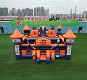T5-3185 Castelo Inflável Tema Naruto