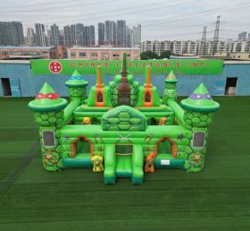 T5-3187 Castelo Inflável Tema Tartarugas Ninja