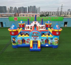 T5-3189 Castelo Inflável Tema Patrulha Canina
