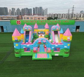 T5-3193 Castelo Inflável com Tema da Peppa Pig