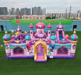 T5-3204 Castelo Inflável Tema Shimmer & Shine