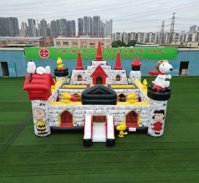 T5-3206 Castelo Insuflável Temático Snoopy
