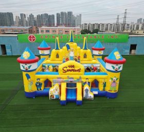 T5-3221 Castelo Inflável Tema Os Simpsons