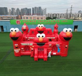 T5-3224 Castelo Inflável com Tema Tickle Me Elmo