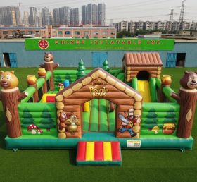 T5-3243 Castelo Inflável Tema Ursos Boonie
