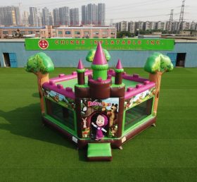 T5-3263 Castelo Inflável com Tema Masha e o Urso